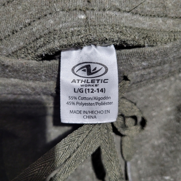 Athletic Works Women's Navy Green Drawstring Shorts Size L(12-14) - Picture 9 of 9